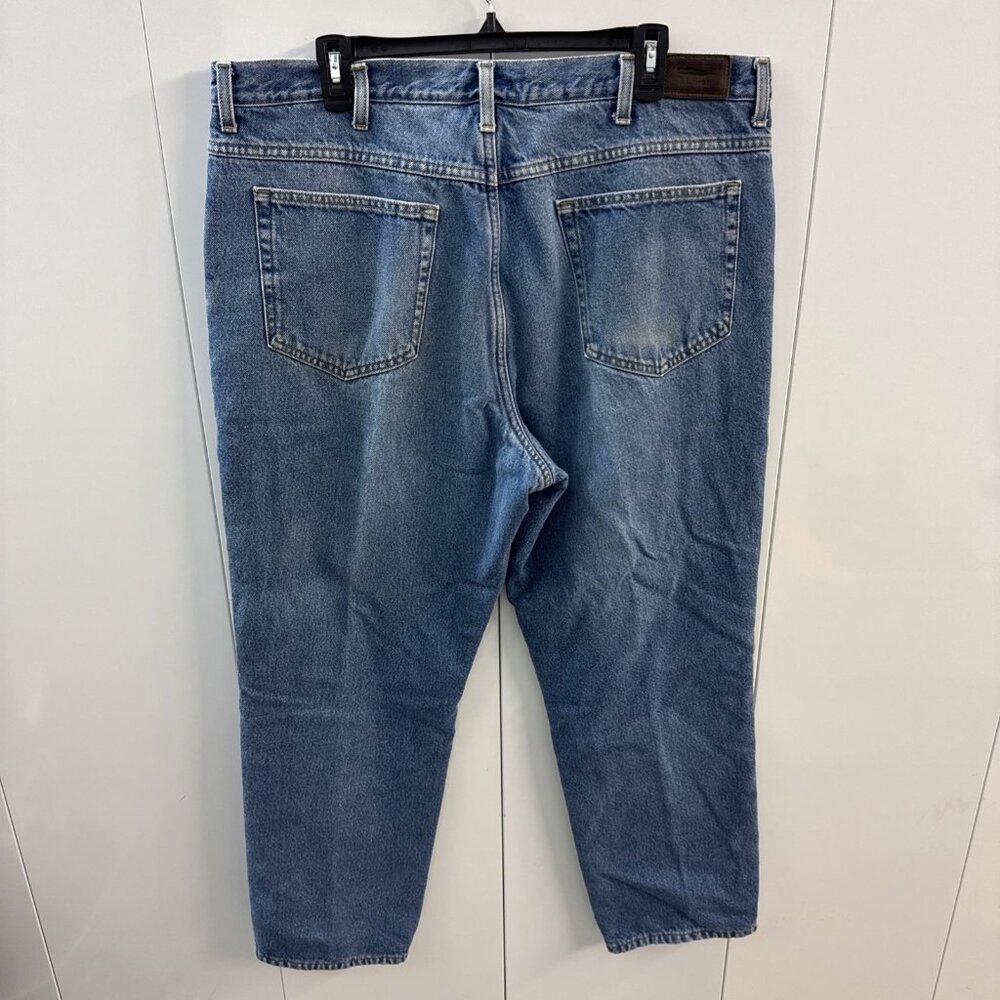 LL Bean Men's 40x30 Double Relaxed Fit Fleece Lined Blue Jeans Vintage (N8) - Picture 8 of 15